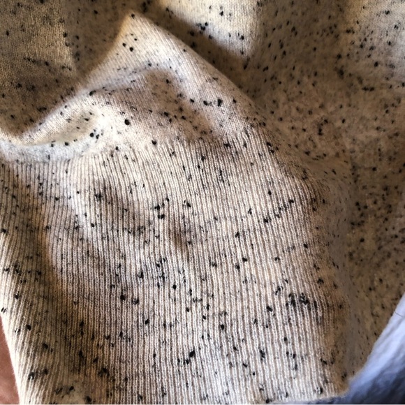 NWOT Splendid Cashmere turtleneck salt and pepper heathered oversize size XS - Picture 7 of 11